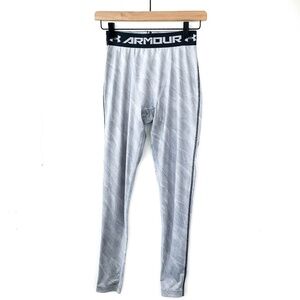 Under Armour Men's Compression Leggings Light Gray Athletic Pants